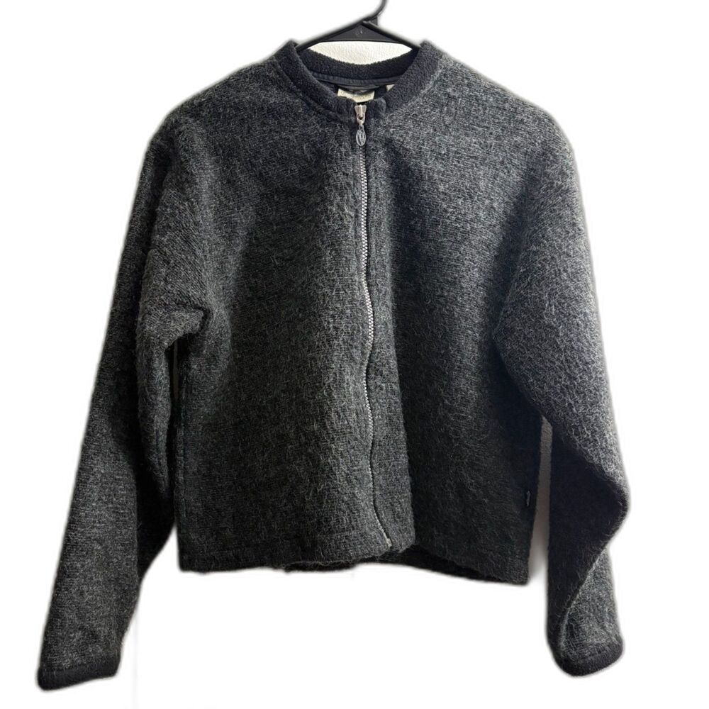 Women's Horny Toad Charcoal Grey Full Zip Wool Blend Jacket Size S